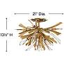 5_Fredrick Ramond Vida 24" Wide Burnished Gold 9-Light LED Ceiling Light more views