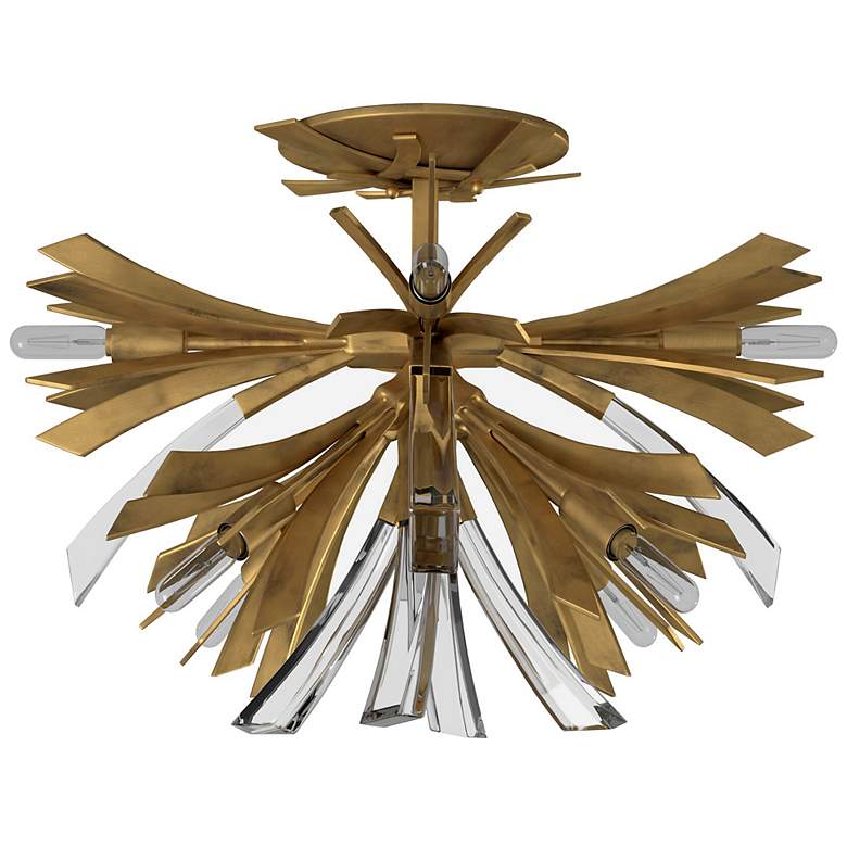 Image 7 Fredrick Ramond Vida 24" Wide Burnished Gold 9-Light LED Ceiling Light more views