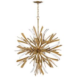 Fredrick Ramond Vida 36" Wide Large Orb Burnished Gold Chandelier