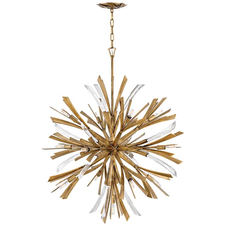 Image 2 Fredrick Ramond Vida 36" Wide Large Orb Burnished Gold Chandelier more views