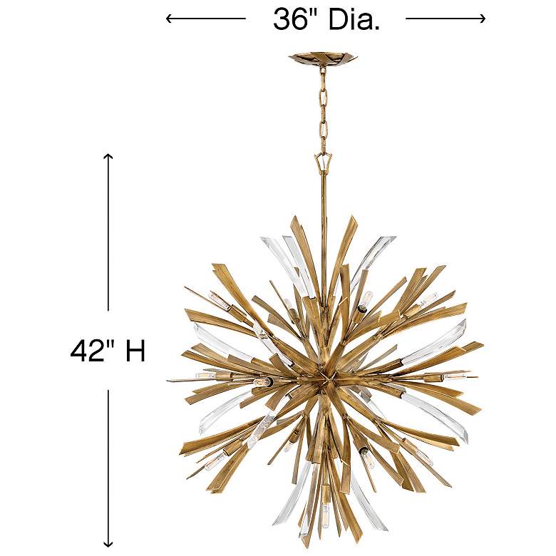 Image 4 Fredrick Ramond Vida 36" Wide Large Orb Burnished Gold Chandelier more views