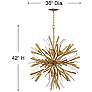 4_Fredrick Ramond Vida 36" Wide Large Orb Burnished Gold Chandelier more views