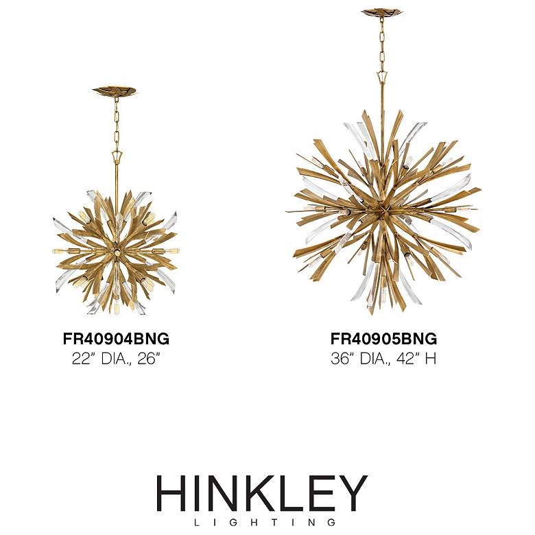 Image 6 Fredrick Ramond Vida 36" Wide Large Orb Burnished Gold Chandelier more views