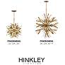 6_Fredrick Ramond Vida 36" Wide Large Orb Burnished Gold Chandelier more views