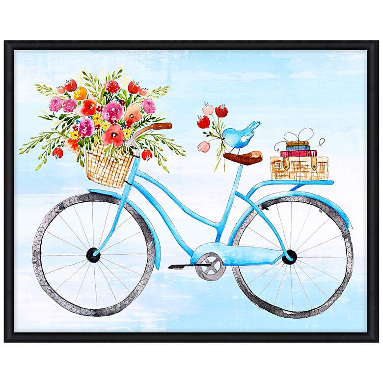 Image 1 Free Ride 43 inch Wide Illustrated Feminine Framed Wall Art