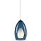FreeJack Fire 4 1/2" Wide LED White and Blue Glass Track Light Pendant