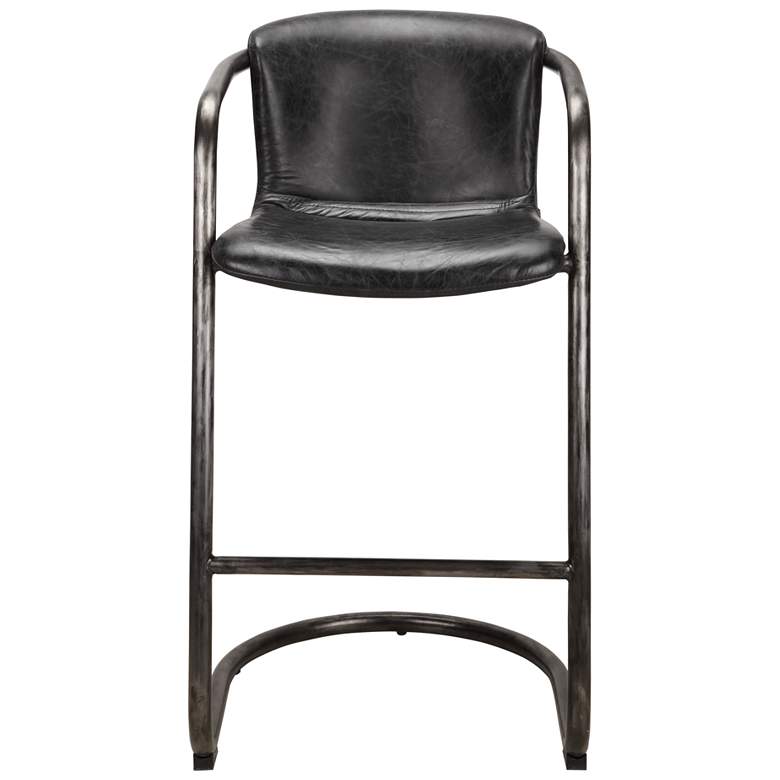 Image 3 Freeman Barstool Onyx Black Leather - Set Of Two more views