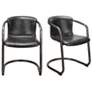 1_Freeman Dining Chair Onyx Black Leather - Set Of Two