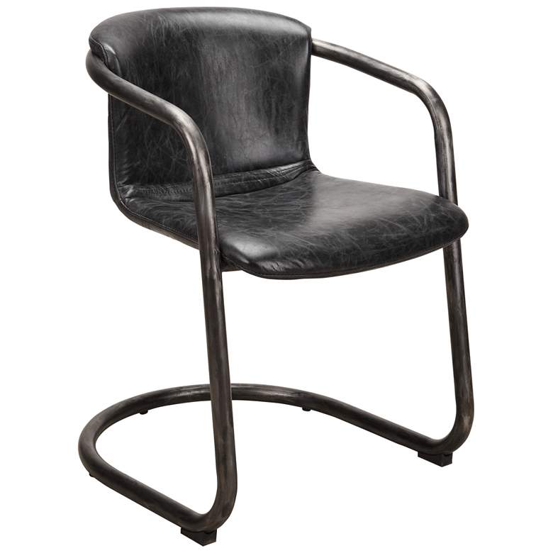 Image 4 Freeman Dining Chair Onyx Black Leather - Set Of Two more views