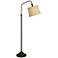 Freeman Weathered Metal Adjustable Arc Floor Lamp