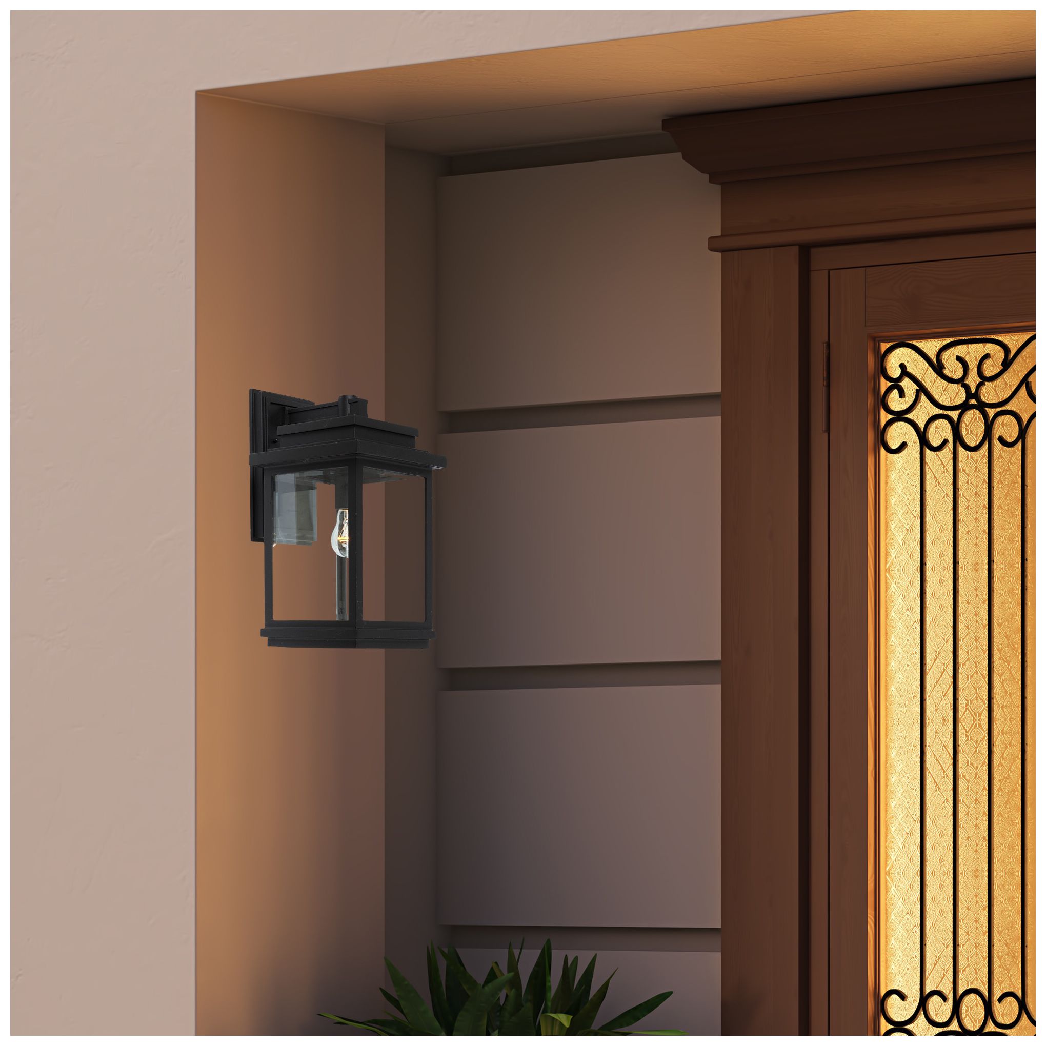 Image 2 Freemont 1-Light Black Cast Aluminum Outdoor Wall Light more views