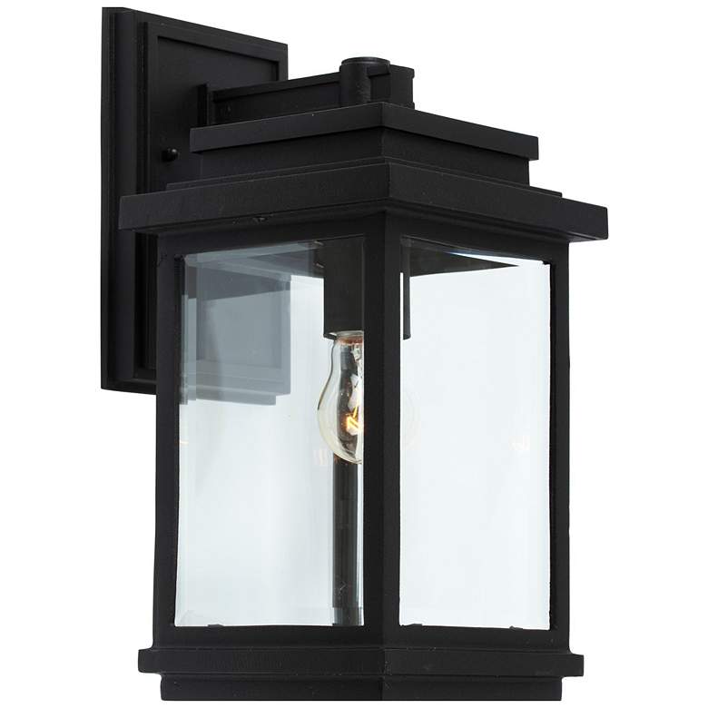 Image 1 Freemont 1-Light Black Cast Aluminum Outdoor Wall Light