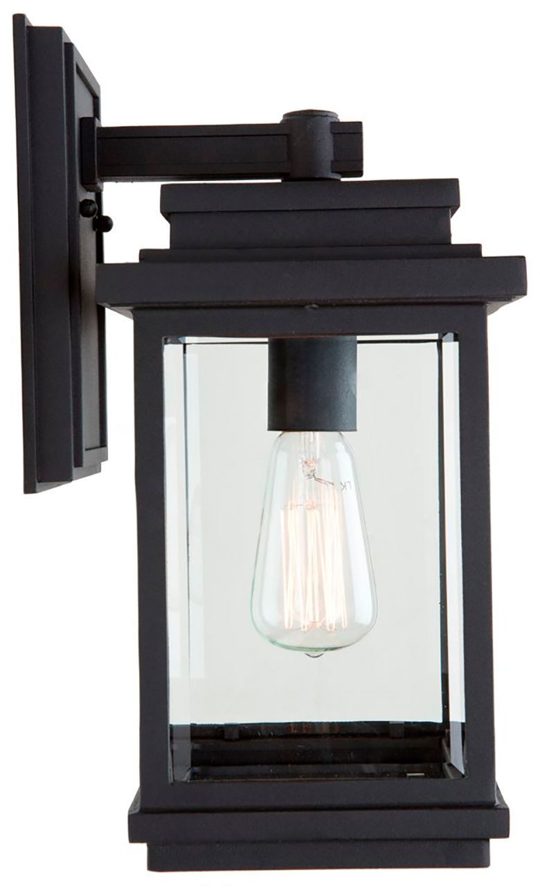 Image 2 Freemont 1-Light Black Cast Aluminum Outdoor Wall Light more views