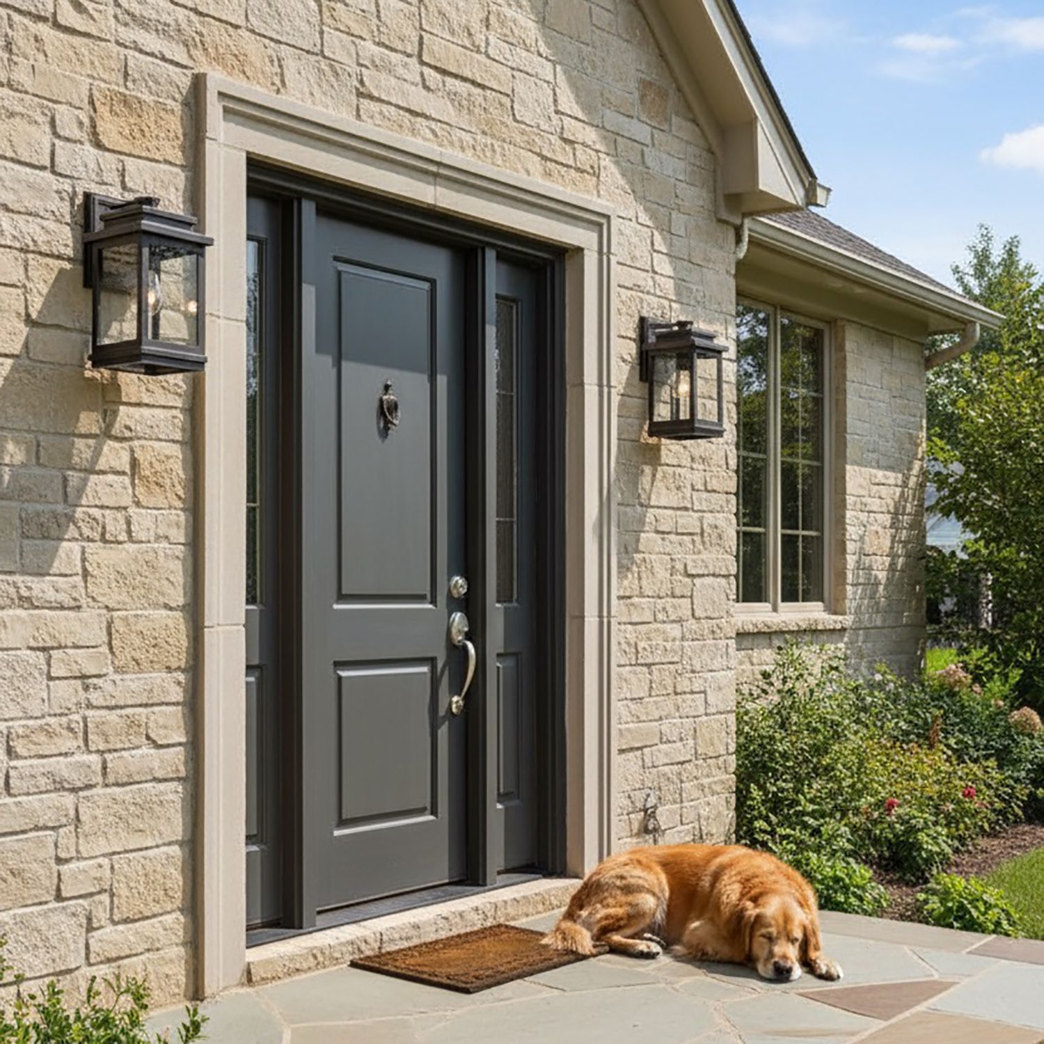 Image 6 Freemont 1-Light Black Cast Aluminum Outdoor Wall Light more views