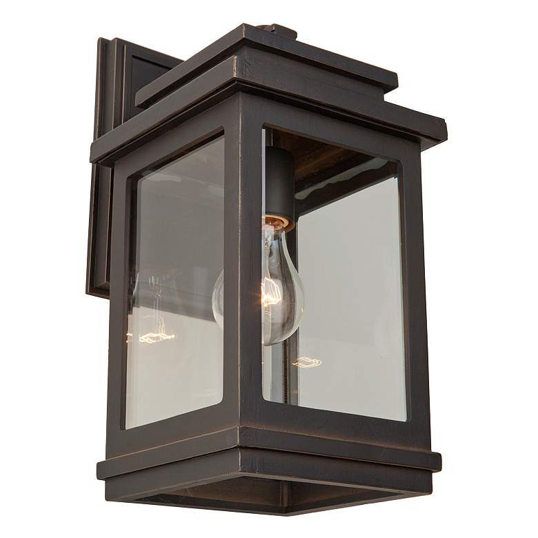 Image 1 Freemont 1-Light Oil Rubbed Bronze Cast Aluminum Outdoor Wall Light