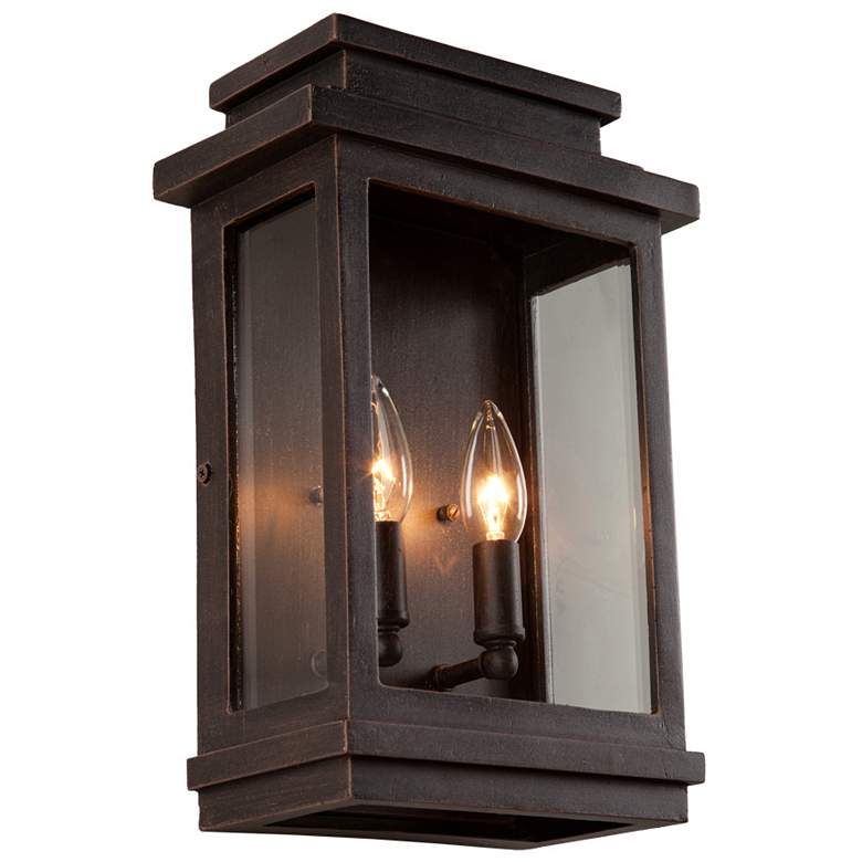 Image 1 Freemont 2-Light Oil Rubbed Bronze Cast Aluminum Outdoor Wall Light