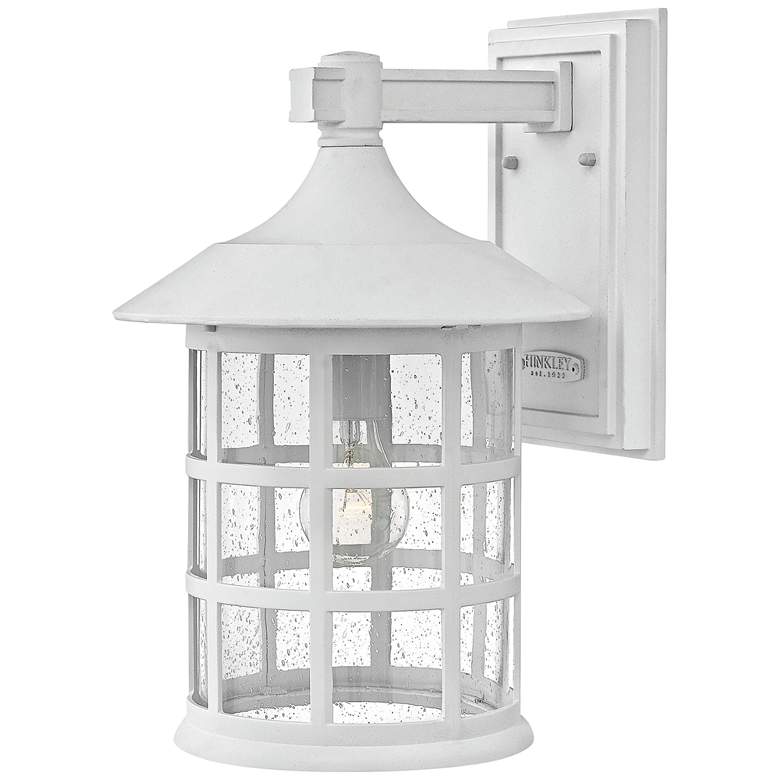 Image 1 Freeport 15 1/4 inch High Classic White CFL Outdoor Wall Light