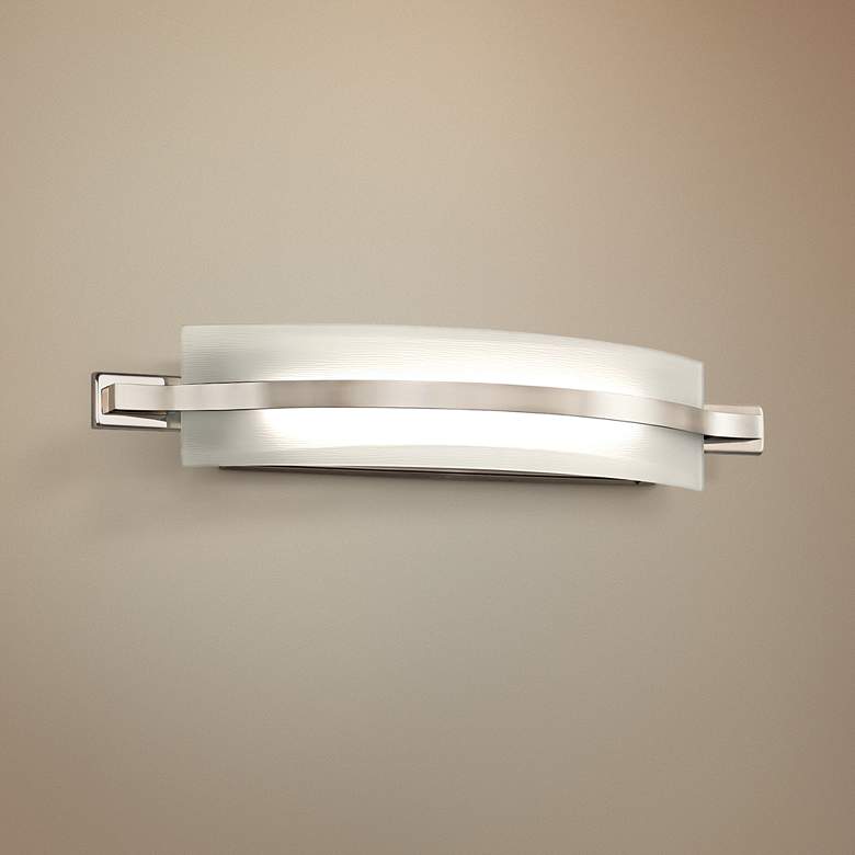 Image 1 Freeport 28"W Polished Nickel 2-Light LED Linear Bath Light