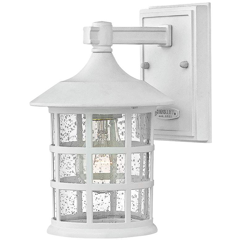 Image 1 Freeport 9 1/4" High Classic White LED Outdoor Wall Light