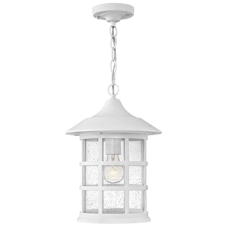 Image 1 Freeport Coastal Elements 14"H White Outdoor Hanging Light
