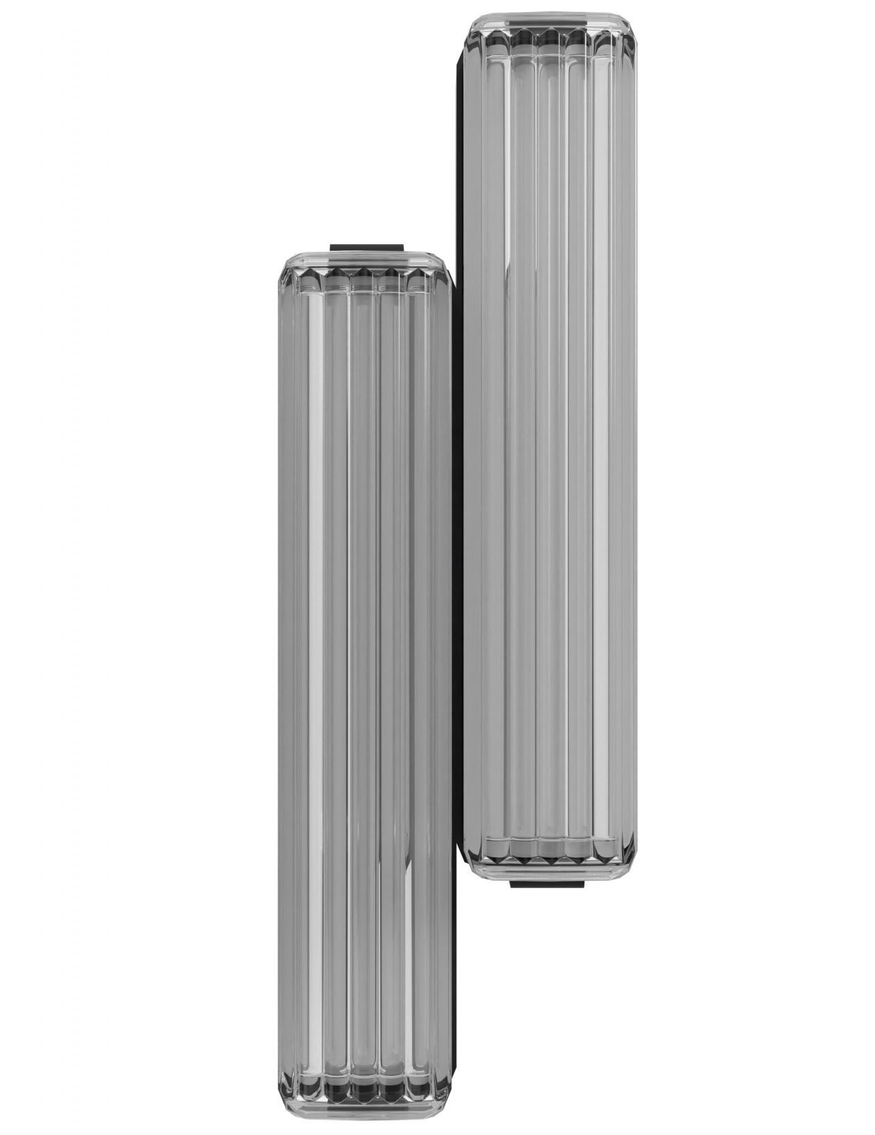 Thumbnail3 of Fremont 2-Light 14"H LED Wall Sconce in Black/Ribbed Glass more views