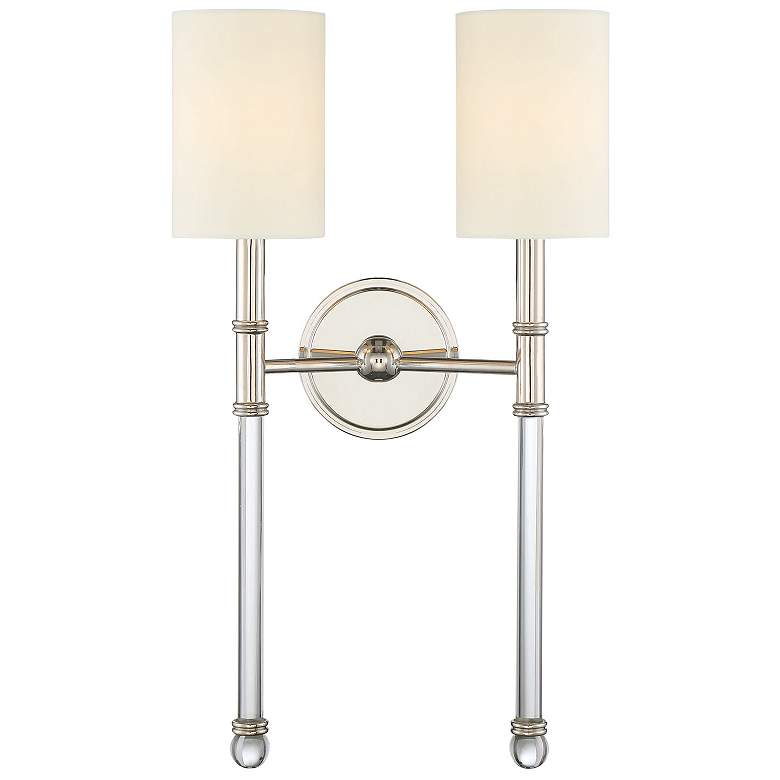 Image 2 Fremont 2-Light Wall Sconce in Polished Nickel more views