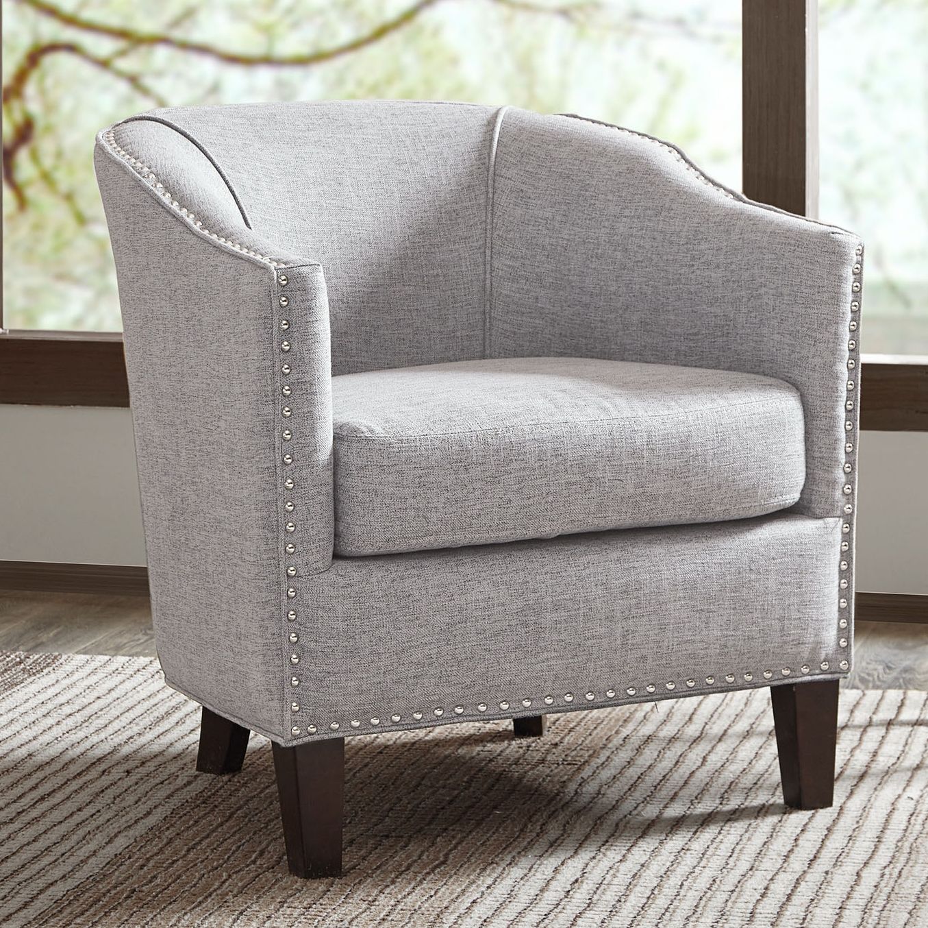 Barrel armchair best sale