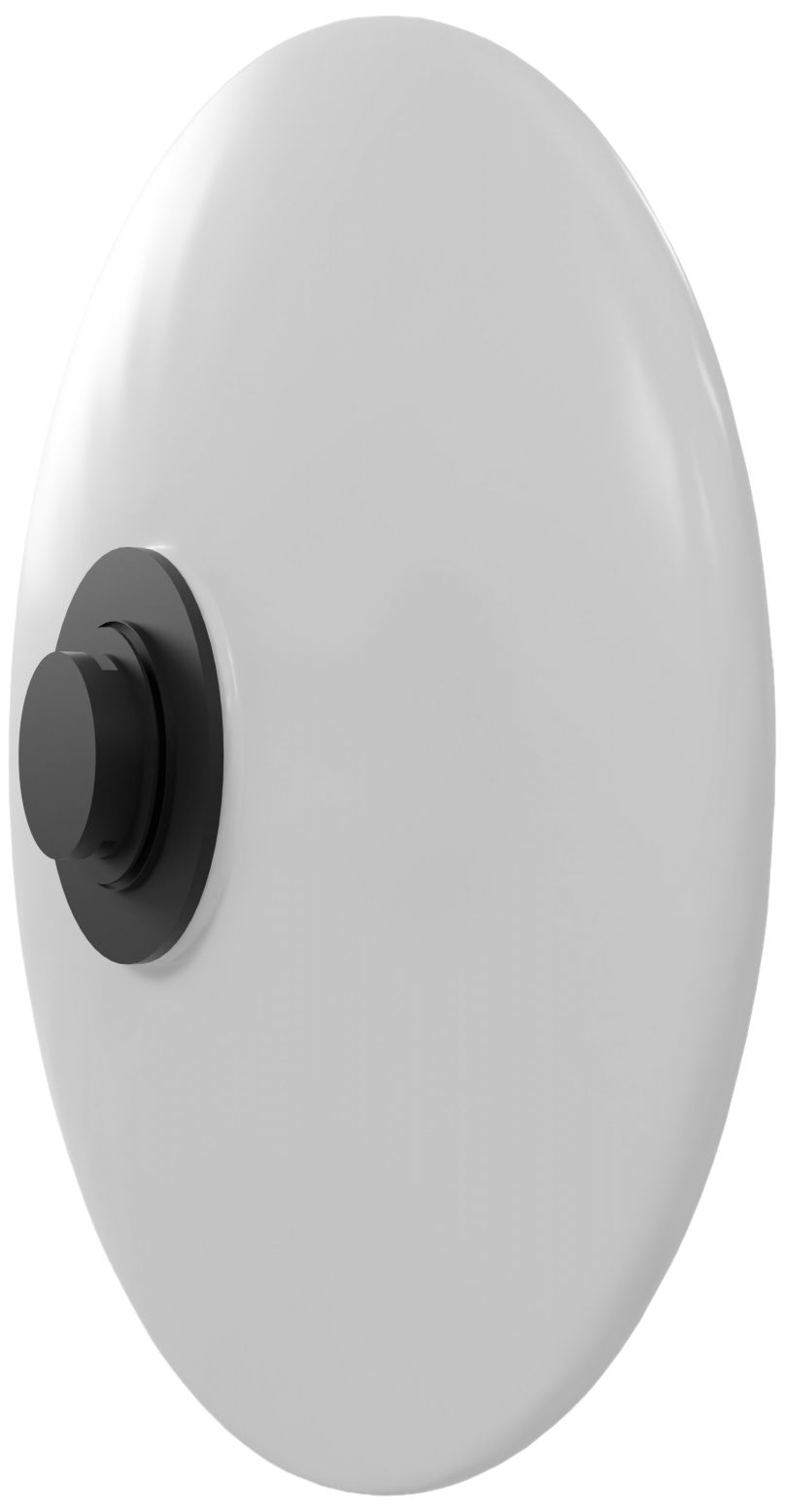 Fremont Disc Shape 1-Light in Black/White Glass