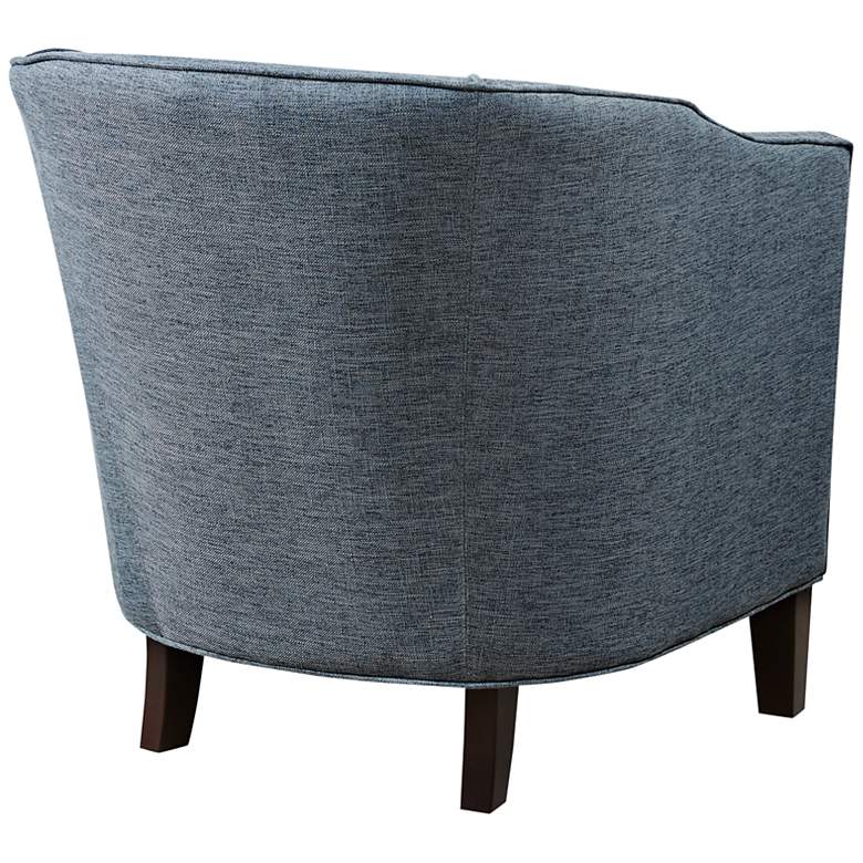 Image 6 Fremont Slate Blue Fabric Barrel Armchair more views