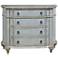 French 45 1/2" Wide 4-Drawer Distressed Blue Accent Chest