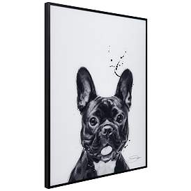 Image5 of French Bulldog 24"x18" Printed Glass Framed Wall Art more views