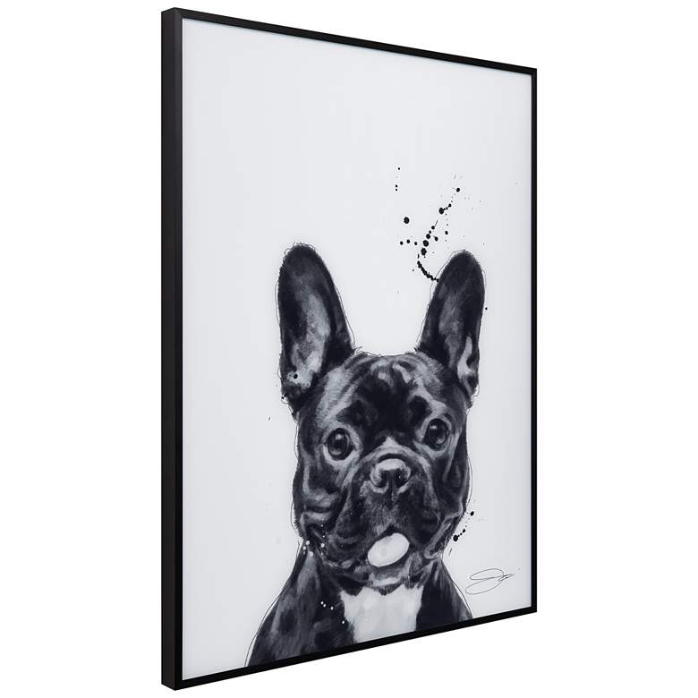 Image 5 French Bulldog 24"x18" Printed Glass Framed Wall Art more views