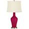 French Burgundy Anya Table Lamp with Dimmer