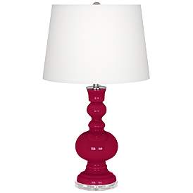 Image2 of French Burgundy Apothecary Table Lamp with Dimmer