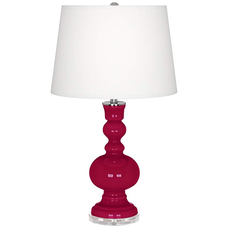 Image 2 French Burgundy Apothecary Table Lamp with Dimmer