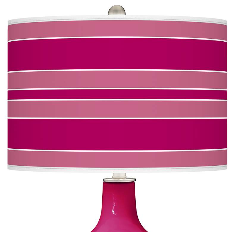 Image 2 French Burgundy Bold Stripe Double Gourd Table Lamp more views