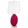 French Burgundy Carrie Table Lamp Set of 2 with Dimmers