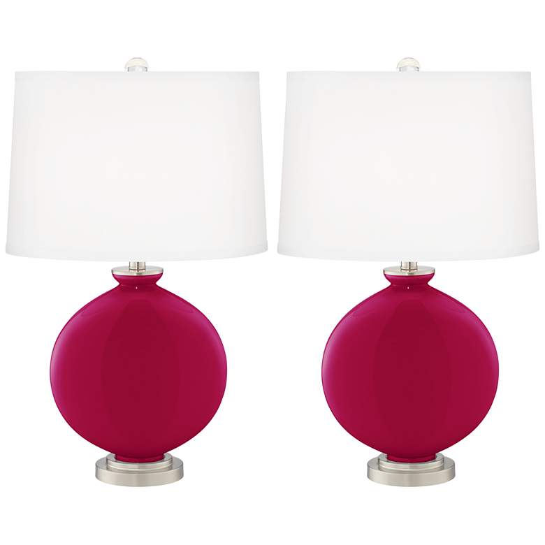 Image 2 French Burgundy Carrie Table Lamp Set of 2