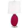 French Burgundy Carrie Table Lamp Set of 2