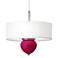 French Burgundy Cleo 16" Wide Pendant Chandelier