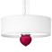 French Burgundy Cleo 24" Wide Pendant Chandelier
