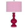 French Burgundy Diamonds Apothecary Table Lamp