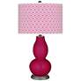 French Burgundy Diamonds Double Gourd Table Lamp