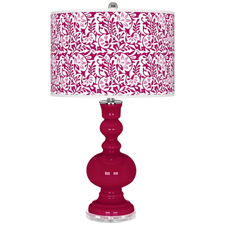Image 1 French Burgundy Gardenia Apothecary Table Lamp