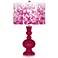 French Burgundy Mosaic Giclee Apothecary Table Lamp