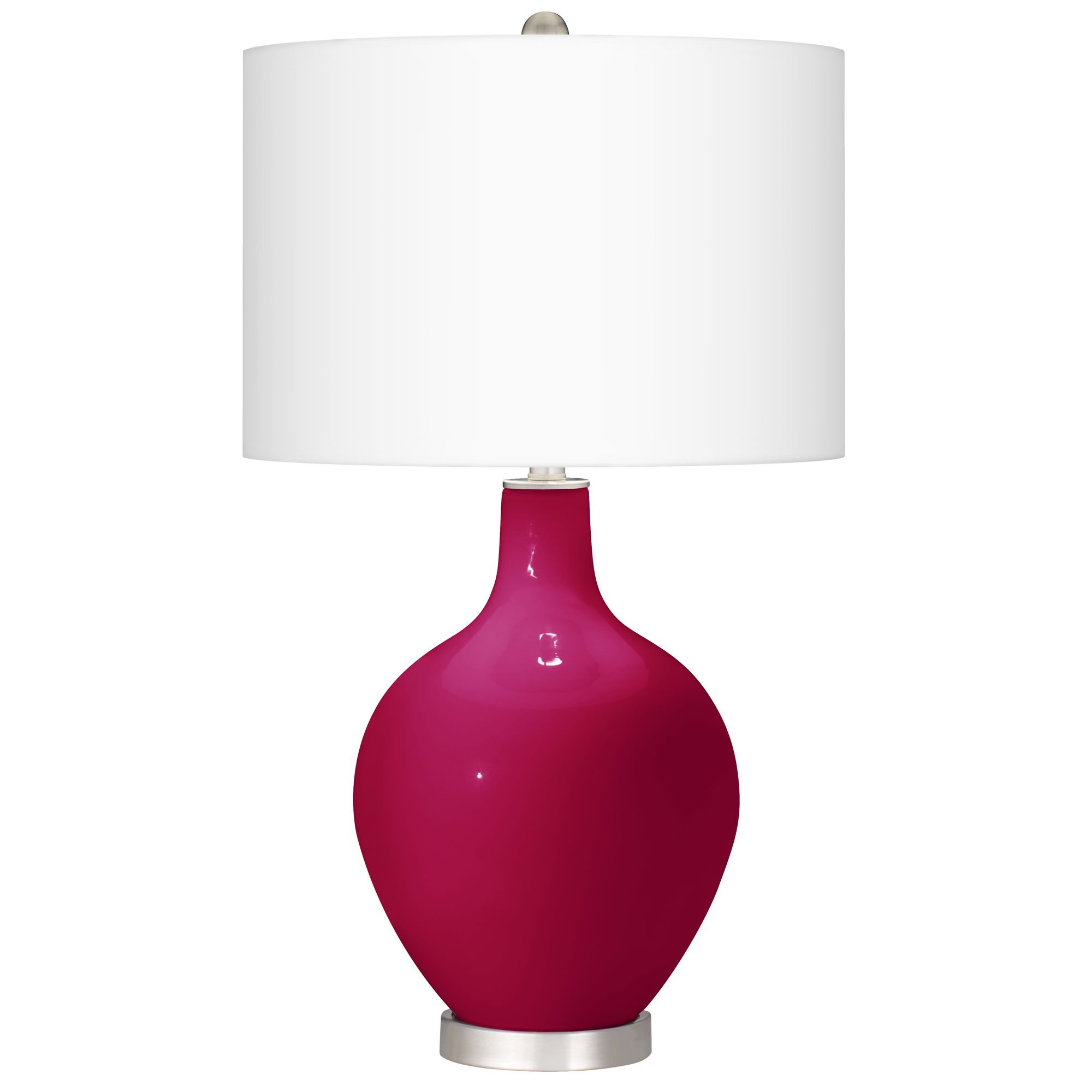 French Burgundy Ovo Table Lamp With Dimmer