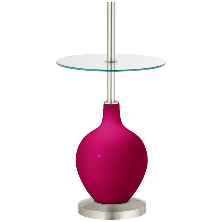 Image 3 French Burgundy Ovo Tray Table Floor Lamp more views