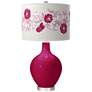 French Burgundy Rose Bouquet Ovo Table Lamp