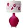 French Burgundy Rose Bouquet Ovo Table Lamp