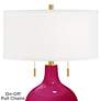 Thumbnail2 of French Burgundy Toby Brass Accents Table Lamp more views
